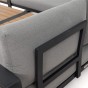 Zestaw mebli ogrodowych VIENNA | Aluminium czarny | Szare poduszki OUTLET-16