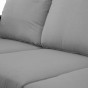 Zestaw mebli ogrodowych z aluminium PROVENCE | Czarne + imitacja drewna | Szare poduszki OUTLET-13