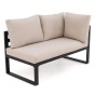 Zestaw mebli ogrodowych RAVENA DUO + Stół Sycylia | Aluminium czarny | Beżowe poduszki OUTLET-20
