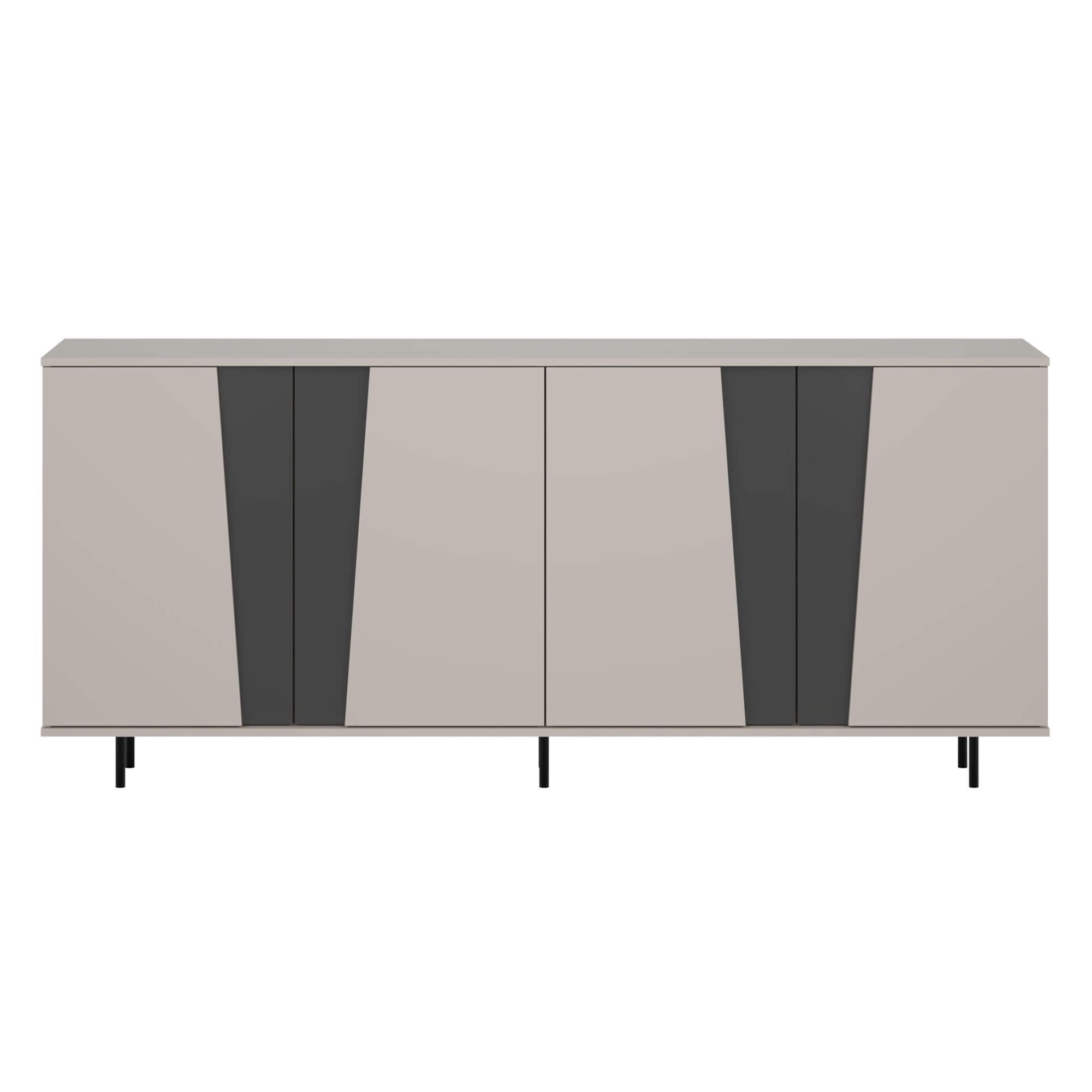 Komoda FELIX 4D | Cashmere/Graphite