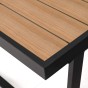 Zestaw mebli ogrodowych RAVENA + Stół Sycylia | Aluminium czarny | Szare poduszki-11
