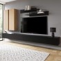Meblościanka SLIM | Oak Primavera/Black-3