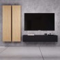 Meblościanka SLIM II | Oak Primavera/Black-2