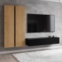 Meblościanka SLIM II | Oak Primavera/Black-3