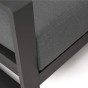 Zestaw mebli ogrodowych SEATTLE | Aluminium czarny | Szare poduszki-12
