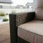 Zestaw mebli ogrodowych dla 7 osób MONAKO | Technorattan | Brąz | Poduszki beżowe OUTLET-4