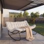 Ogrodowa sofa, fotel bujany, poduszka jasny beż #210 | OUTLET-2