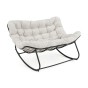 Ogrodowa sofa, fotel bujany, poduszka jasny beż #210 | OUTLET-10