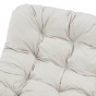 Ogrodowa sofa, fotel bujany, poduszka jasny beż #210 | OUTLET-12