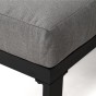 Zestaw mebli ogrodowych ROMA + Stół Sycylia | Aluminium czarny | Szare poduszki-12