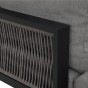 Zestaw mebli ogrodowych ROMA + Stół Sycylia | Aluminium czarny | Szare poduszki-14