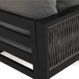 Zestaw mebli ogrodowych ROMA + Stół Sycylia | Aluminium czarny | Szare poduszki-15