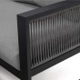Zestaw mebli ogrodowych RIMINI DUO + Stół Sycylia | Aluminium czarny | Szare poduszki OUTLET-12