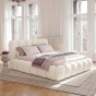 Łóżko tapicerowane z pojemnikiem SFG0200 | 160x200 | Boucle | Biały #2-5