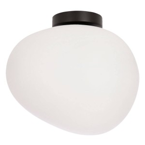 Lampa sufitowa STONES inspirowana kamieniem - designerski plafon z akrylowym mlecznym kloszem 30 cm | SZYBKA WYSYŁKA