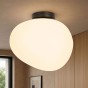 Lampa sufitowa STONES inspirowana kamieniem - designerski plafon z akrylowym mlecznym kloszem 30 cm | SZYBKA WYSYŁKA-2