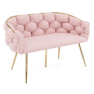 Sofa glamour BALLOON | Boucle | Róż #5 | DC-KT9118 | OUTLET
