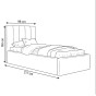 Łóżko tapicerowane z pojemnikiem SFG0116B P | 90x200 | Boucle | Beż-6