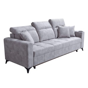 Sofa INES | Funkcja spania, regulowane zagłówki, USB | Kolor do wyboru
