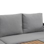 Zestaw mebli ogrodowych SANTOS | Aluminium czarny | Szare poduszki | OUTLET-13