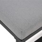 Zestaw mebli ogrodowych SANTOS | Aluminium czarny | Szare poduszki | OUTLET-14