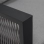 Zestaw mebli ogrodowych SANTOS | Aluminium czarny | Szare poduszki | OUTLET-15