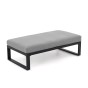 Zestaw mebli ogrodowych SANTOS | Aluminium czarny | Szare poduszki | OUTLET-25