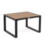 Zestaw mebli ogrodowych SANTOS | Aluminium czarny | Szare poduszki | OUTLET-26