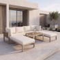 Zestaw mebli ogrodowych SANTORINI BIG | Aluminium beżowe | Beżowe poduszki-2