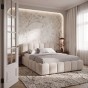 Łóżko tapicerowane z pojemnikiem 4583G | 160x200 | Boucle | Biały #6-6