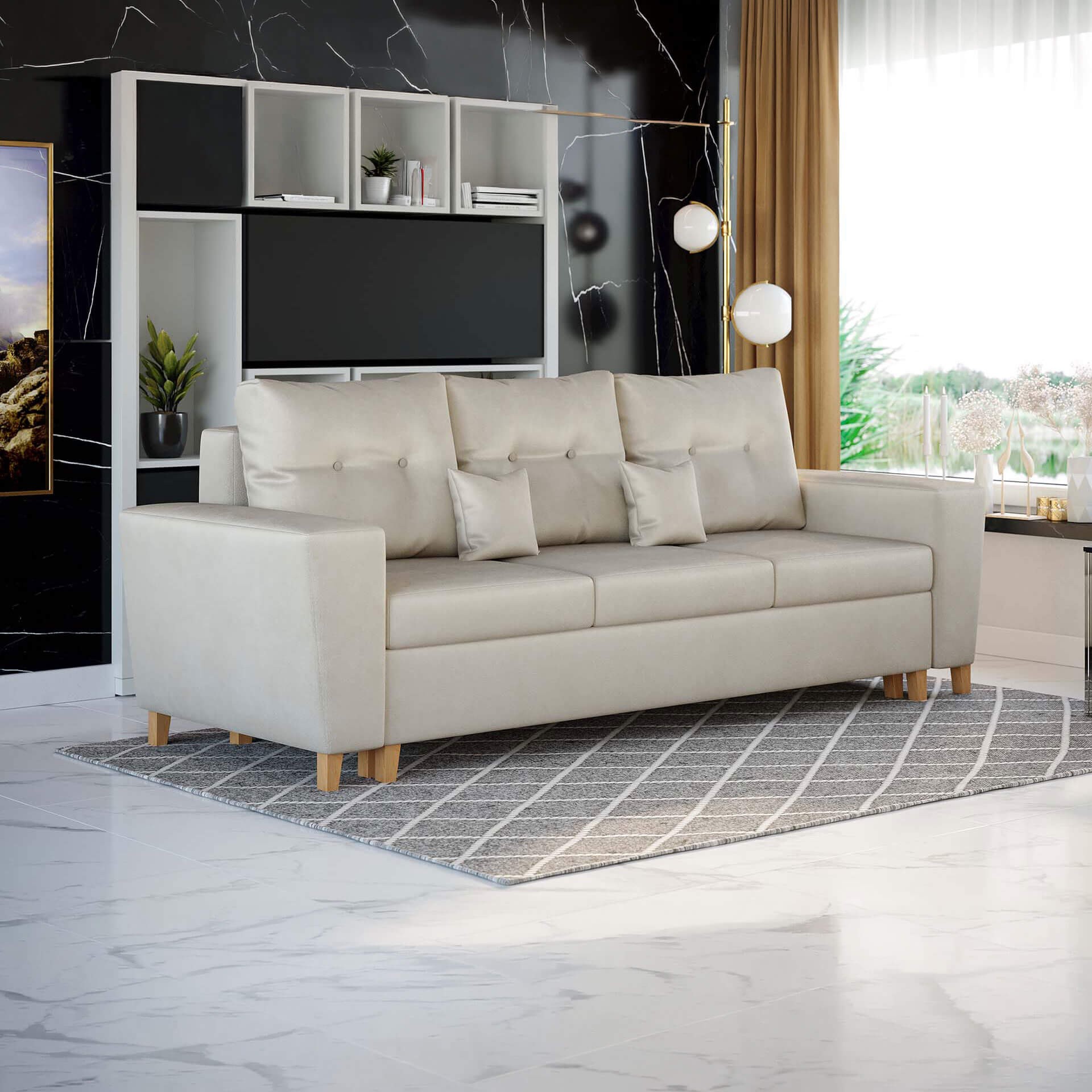 NOWOCZESNA SOFA DO SALONU Z POJEMNIKIEM - ELIO | Kolor do wyboru