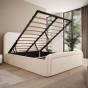 Łóżko tapicerowane z pojemnikiem SFG0154P | 140x200 | Boucle | Cream #33-2