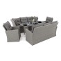 Zestaw mebli ogrodowych MALAGA | Technorattan | Mould | Poduszki Szare 01 OUTLET-1
