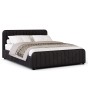 Łóżko tapicerowane z pojemnikiem SFG0167 | 180x200 | Welur | Czarny OUTLET-4