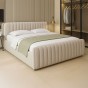 Łóżko tapicerowane z pojemnikiem SFG0160 | 180x200 | Boucle | Beż #3 | OUTLET-1