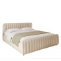 Łóżko tapicerowane z pojemnikiem SFG0160 | 180x200 | Boucle | Beż #3 | OUTLET-2
