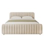 Łóżko tapicerowane z pojemnikiem SFG0160 | 180x200 | Boucle | Beż #3 | OUTLET-5