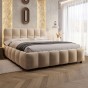 Łóżko tapicerowane z pojemnikiem 4583G | 160x200 | Welur | Beż #6 | OUTLET-1