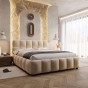 Łóżko tapicerowane z pojemnikiem 4583G | 160x200 | Welur | Beż #6 | OUTLET-3