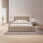 Łóżko tapicerowane z pojemnikiem SFG0116 | 180x200 | Boucle | Ciemny beż #4 | OUTLET-4