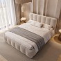 Łóżko tapicerowane z pojemnikiem 4578G | 160x200 | Boucle | Biały #6 | OUTLET-7