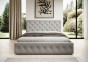 Łóżko tapicerowane z pojemnikiem LB-46 | 160x200 | Welur | Popiel | OUTLET-2