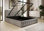 Łóżko tapicerowane z pojemnikiem LB-46 | 160x200 | Welur | Popiel | OUTLET-3