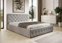 Łóżko tapicerowane z pojemnikiem LB-46 | 160x200 | Welur | Popiel | OUTLET-4