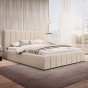 Łóżko tapicerowane z pojemnikiem SFG0116 | 180x200 | Boucle | Beż #3 | OUTLET-1