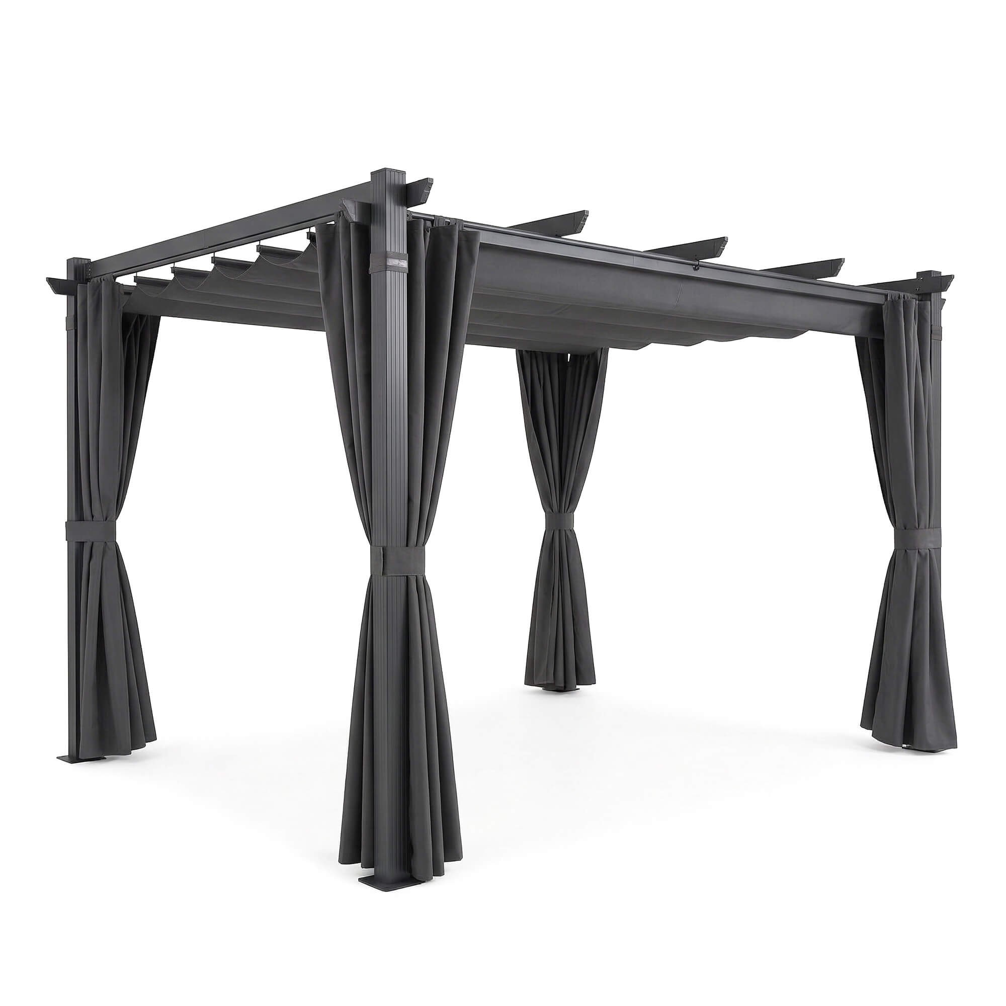 Aluminiowa pergola ogrodowa | 3x4m | Zadaszenie tarasu | Szary OUTLET