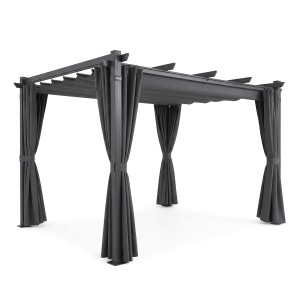 Aluminiowa pergola ogrodowa | 3x4m | Zadaszenie tarasu | Szary OUTLET