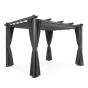 Aluminiowa pergola ogrodowa | 3x4m | Zadaszenie tarasu | Szary OUTLET-1