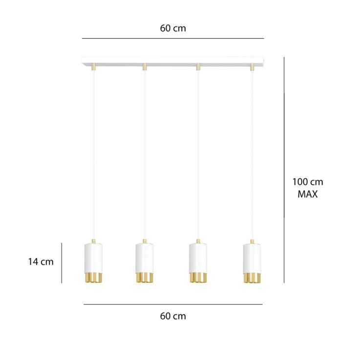 FUMIKO 4 WH/GOLD