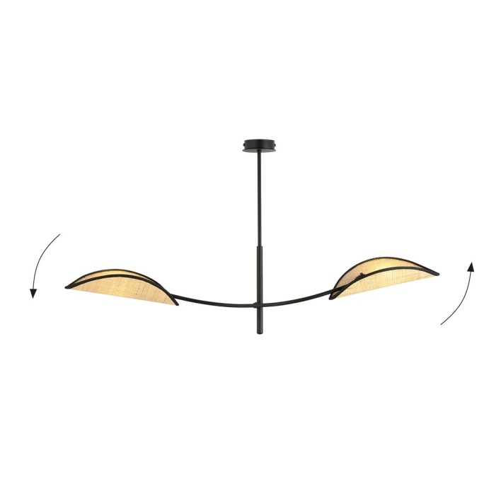 LOTUS 2 BLACK/RATTAN